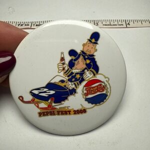 Vintage Pepsi Fest 2008 Button Pin Pepsi-Cola Collectors Club #22 Snowmobile 2.5